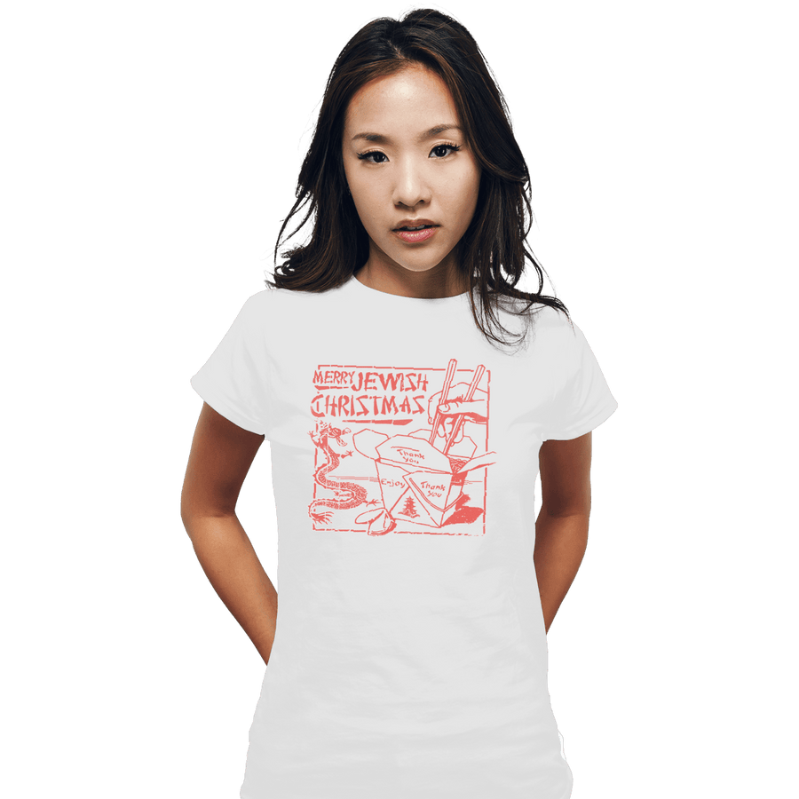 Shirts Fitted Shirts, Woman / Small / White Jewish Christmas