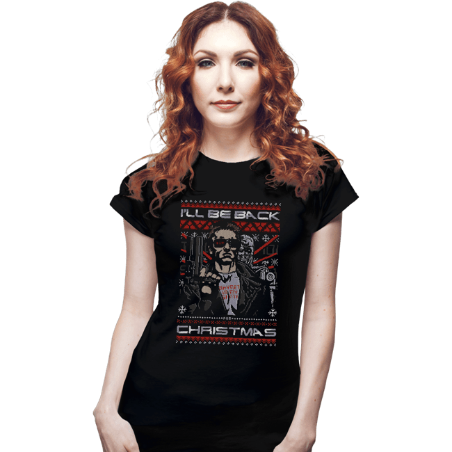 Daily_Deal_Shirts Fitted Shirts, Woman / Small / Black A Very Cyber Christmas