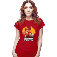 Load image into Gallery viewer, Shirts Fitted Shirts, Woman / Small / Red Red Ranger Redemption
