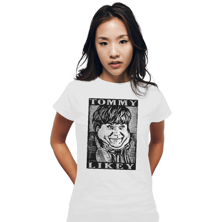 Shirts Fitted Shirts, Woman / Small / White Tommy Likey