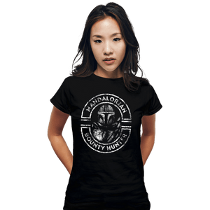 Shirts Fitted Shirts, Woman / Small / Black Mandalorian Bounty Hunter
