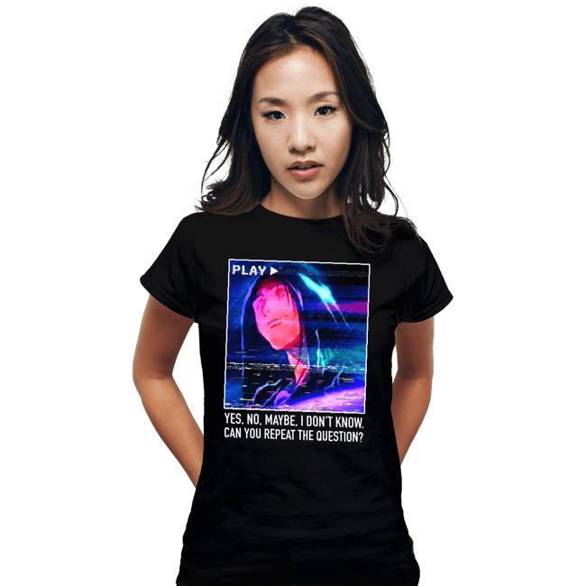 Secret_Shirts Fitted Shirts, Woman / Small / Black Can You Repeat The Question