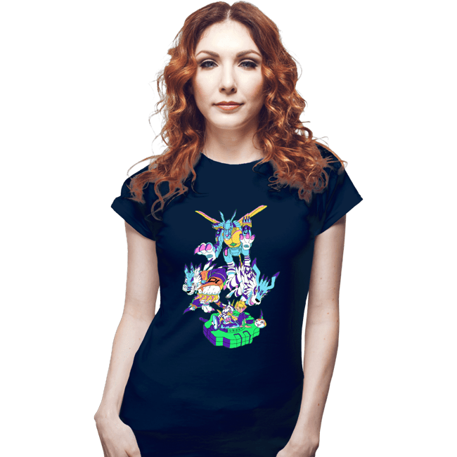 Daily_Deal_Shirts Fitted Shirts, Woman / Small / Navy Friendship