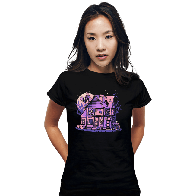 Daily_Deal_Shirts Fitted Shirts, Woman / Small / Black Hocus Pocus House