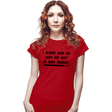 Load image into Gallery viewer, Daily_Deal_Shirts Fitted Shirts, Woman / Small / Red Lucky Red Shirt
