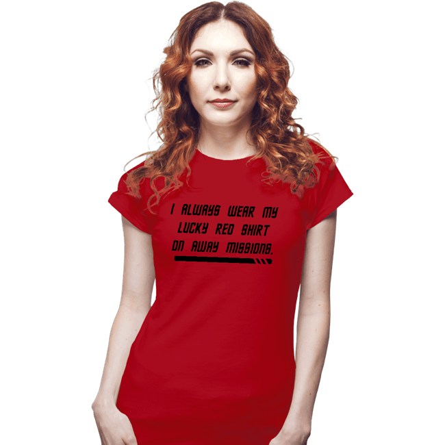 Daily_Deal_Shirts Fitted Shirts, Woman / Small / Red Lucky Red Shirt