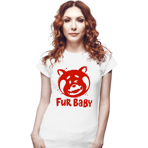 Daily_Deal_Shirts Fitted Shirts, Woman / Small / White Fur Baby