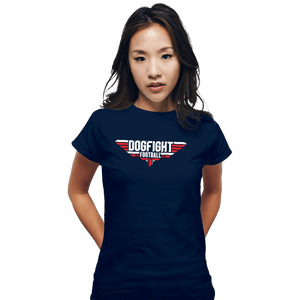 Daily_Deal_Shirts Fitted Shirts, Woman / Small / Navy Top Dogfight