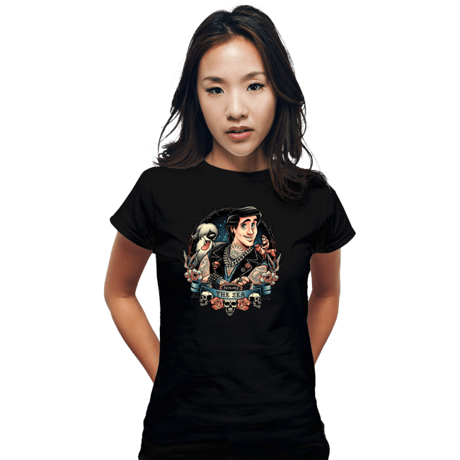 Daily_Deal_Shirts Fitted Shirts, Woman / Small / Black Explore The Sea