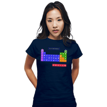 Load image into Gallery viewer, Secret_Shirts Fitted Shirts, Woman / Small / Navy Periodic Table of Powerups
