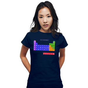Secret_Shirts Fitted Shirts, Woman / Small / Navy Periodic Table of Powerups
