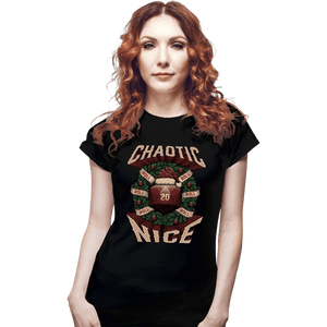 Shirts Fitted Shirts, Woman / Small / Black Chaotic Nice Christmas
