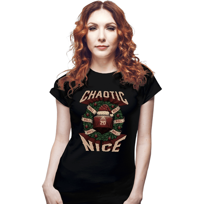 Shirts Fitted Shirts, Woman / Small / Black Chaotic Nice Christmas