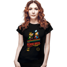 Load image into Gallery viewer, Secret_Shirts Fitted Shirts, Woman / Small / Black Super Norse Bros
