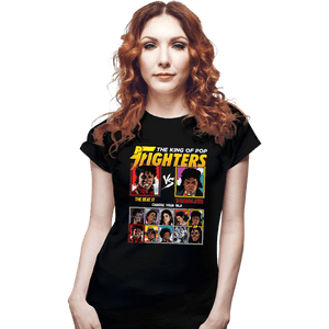 Shirts Fitted Shirts, Woman / Small / Black King Of Pop Fighters