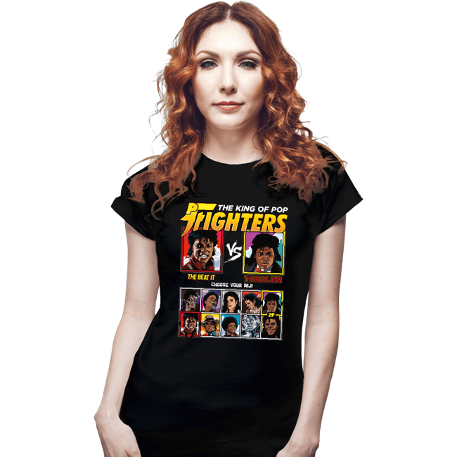 Shirts Fitted Shirts, Woman / Small / Black King Of Pop Fighters