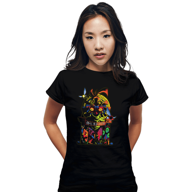 Secret_Shirts Fitted Shirts, Woman / Small / Black The Skull Kid Crew