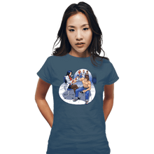 Load image into Gallery viewer, Shirts Fitted Shirts, Woman / Small / Indigo Blue School Brawl
