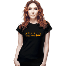 Load image into Gallery viewer, Shirts Fitted Shirts, Woman / Small / Black Jack O Lanterns
