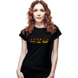 Shirts Fitted Shirts, Woman / Small / Black Jack O Lanterns