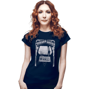 Secret_Shirts Fitted Shirts, Woman / Small / Navy Forever Gamer NES