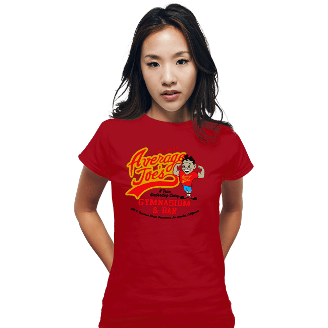 Shirts Fitted Shirts, Woman / Small / Red Average Joes Gym