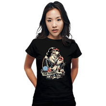 Load image into Gallery viewer, Daily_Deal_Shirts Fitted Shirts, Woman / Small / Black Rocker Snow White
