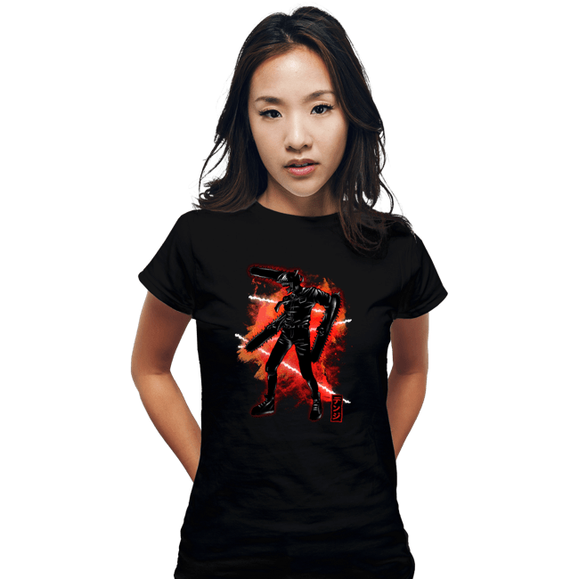 Shirts Fitted Shirts, Woman / Small / Black Cosmic Chainsaw
