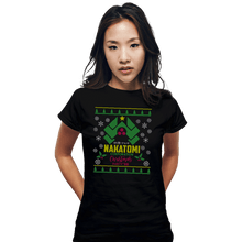 Load image into Gallery viewer, Daily_Deal_Shirts Fitted Shirts, Woman / Small / Black Nakatomi Party Sweater &#39;88
