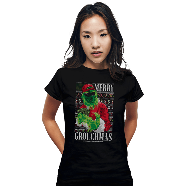 Shirts Fitted Shirts, Woman / Small / Black Mr Grouchy x CoDdesigns Grouchmas Ugly Sweater