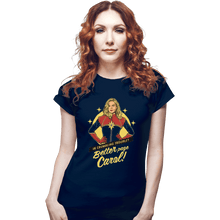 Load image into Gallery viewer, Shirts Fitted Shirts, Woman / Small / Navy Better Page Carol

