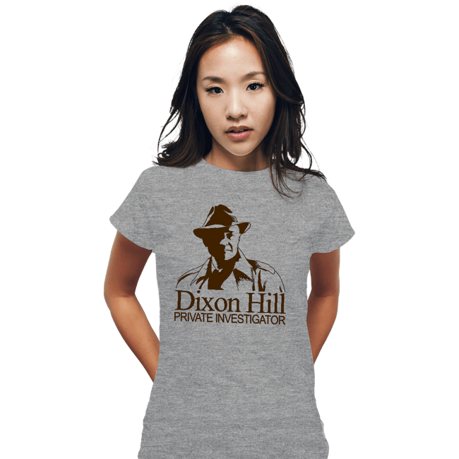 Daily_Deal_Shirts Fitted Shirts, Woman / Small / Sports Grey Dixon Hill Private Investigator