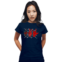 Load image into Gallery viewer, Daily_Deal_Shirts Fitted Shirts, Woman / Small / Navy Spider 1, Spider 2, Spider 3
