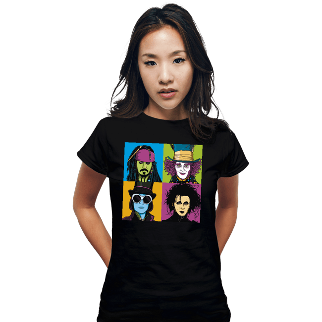 Daily_Deal_Shirts Fitted Shirts, Woman / Small / Black Pop Depps