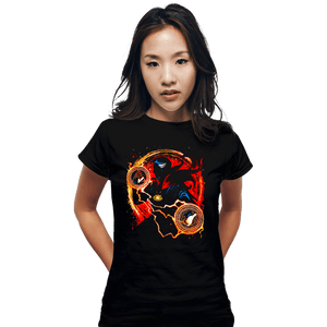 Daily_Deal_Shirts Fitted Shirts, Woman / Small / Black Sorcerer Supreme of Madness