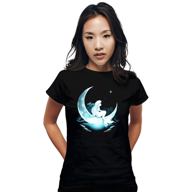 Daily_Deal_Shirts Fitted Shirts, Woman / Small / Black Mermaid Dream