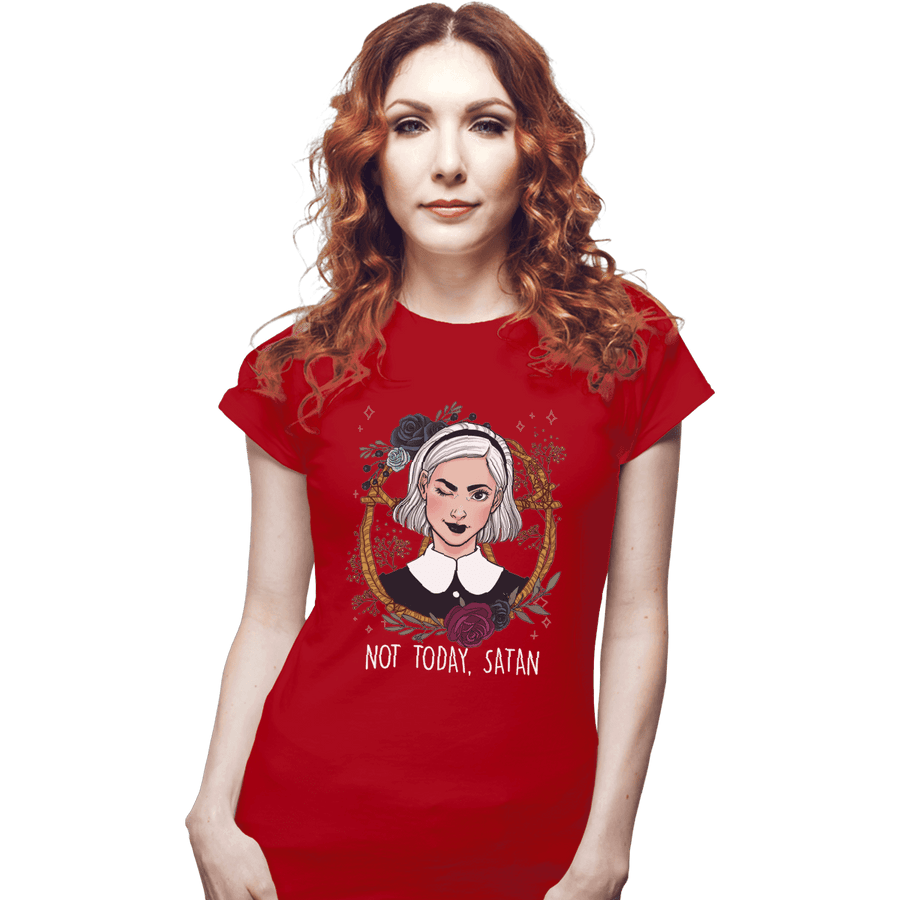 Shirts Fitted Shirts, Woman / Small / Red Sabrina Not Today