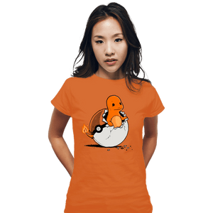 Shirts Fitted Shirts, Woman / Small / Orange Pokegg Ball