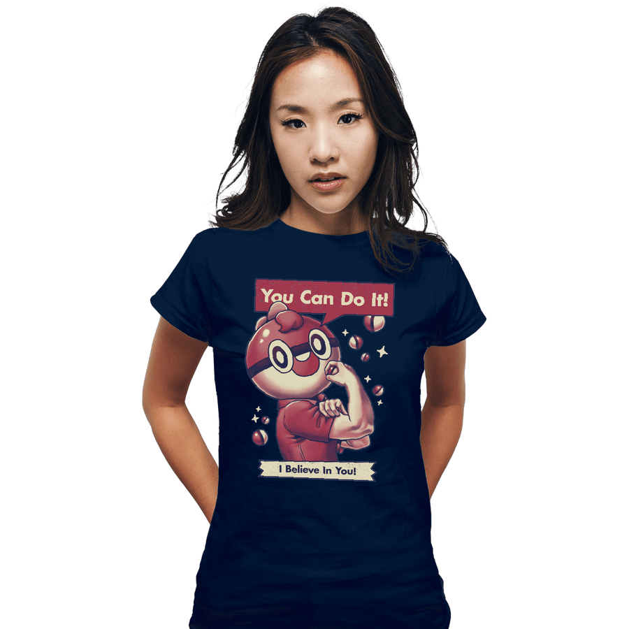 Shirts Fitted Shirts, Woman / Small / Navy I Believe In You