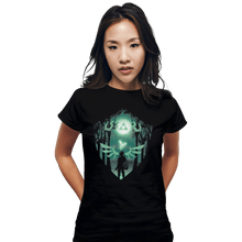 Load image into Gallery viewer, Secret_Shirts Fitted Shirts, Woman / Small / Black The Hero Crest
