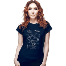 Load image into Gallery viewer, Daily_Deal_Shirts Fitted Shirts, Woman / Small / Navy LO-LA59 Schematics
