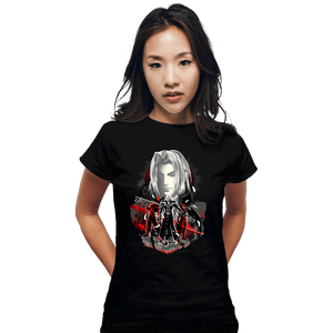 Daily_Deal_Shirts Fitted Shirts, Woman / Small / Black Sephiroth