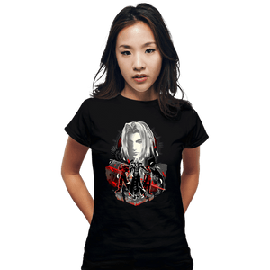 Daily_Deal_Shirts Fitted Shirts, Woman / Small / Black Sephiroth