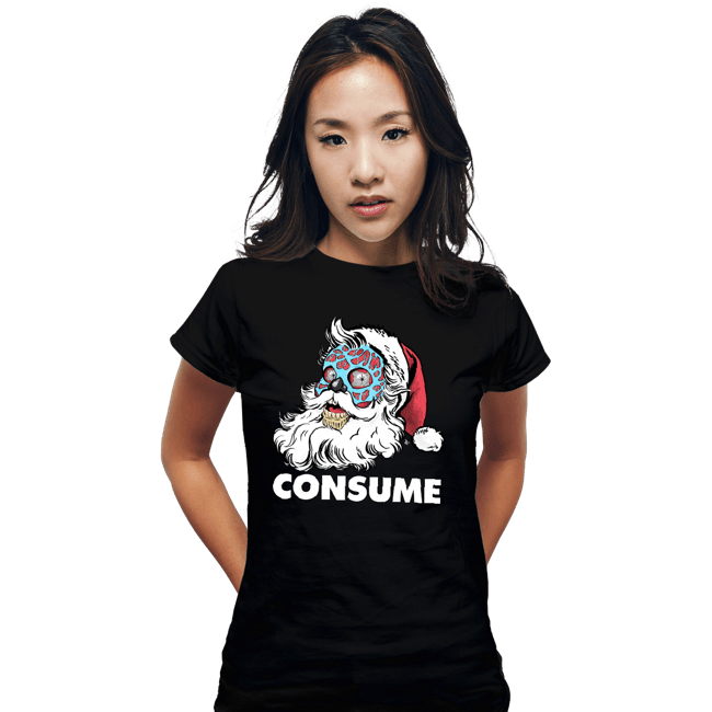 Secret_Shirts Fitted Shirts, Woman / Small / Black Be Merry And Consume