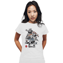 Load image into Gallery viewer, Daily_Deal_Shirts Fitted Shirts, Woman / Small / White Ninja Turtles Sumi-e

