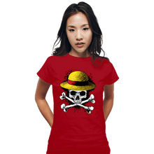 Load image into Gallery viewer, Secret_Shirts Fitted Shirts, Woman / Small / Red Skeleton Mugiwara
