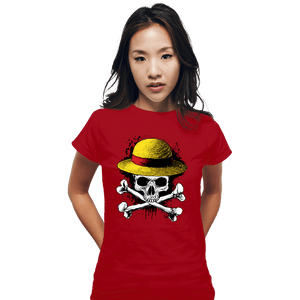 Secret_Shirts Fitted Shirts, Woman / Small / Red Skeleton Mugiwara