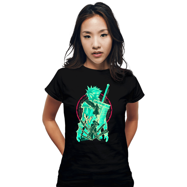 Daily_Deal_Shirts Fitted Shirts, Woman / Small / Black Midgar's Maverick