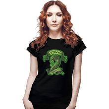 Load image into Gallery viewer, Shirts Fitted Shirts, Woman / Small / Black Slytherin
