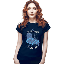 Load image into Gallery viewer, Shirts Fitted Shirts, Woman / Small / Navy Sloth Patronus

